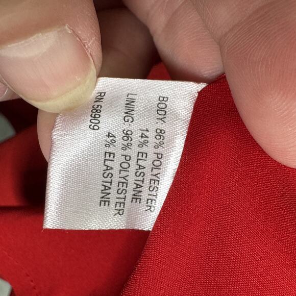 Gianni Bini Dress Womens 0 Red Sleeveless Ruched Wrap Front Mini Cocktail Formal - Picture 4 of 12